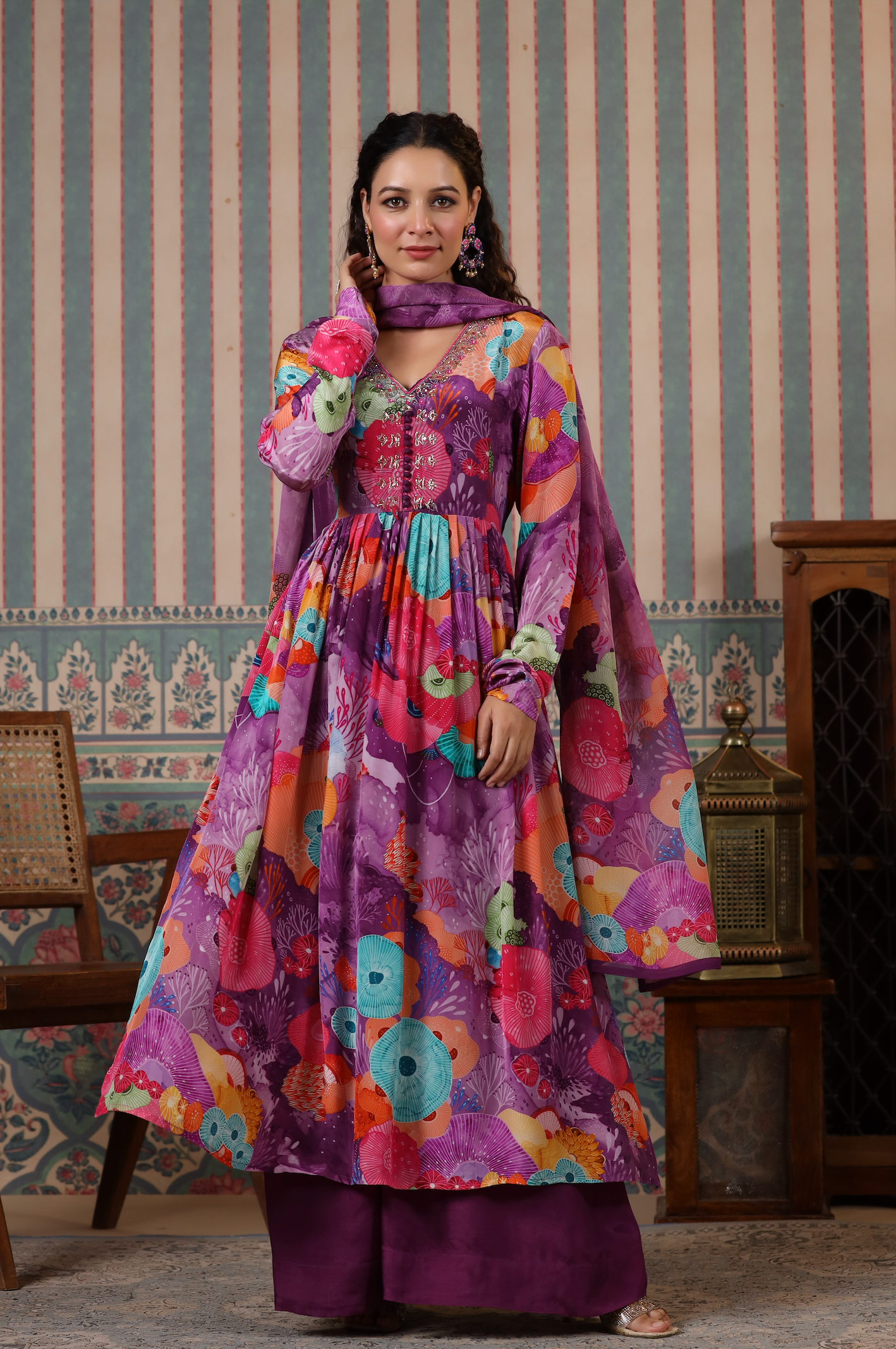 Helio Purple Suit Set
