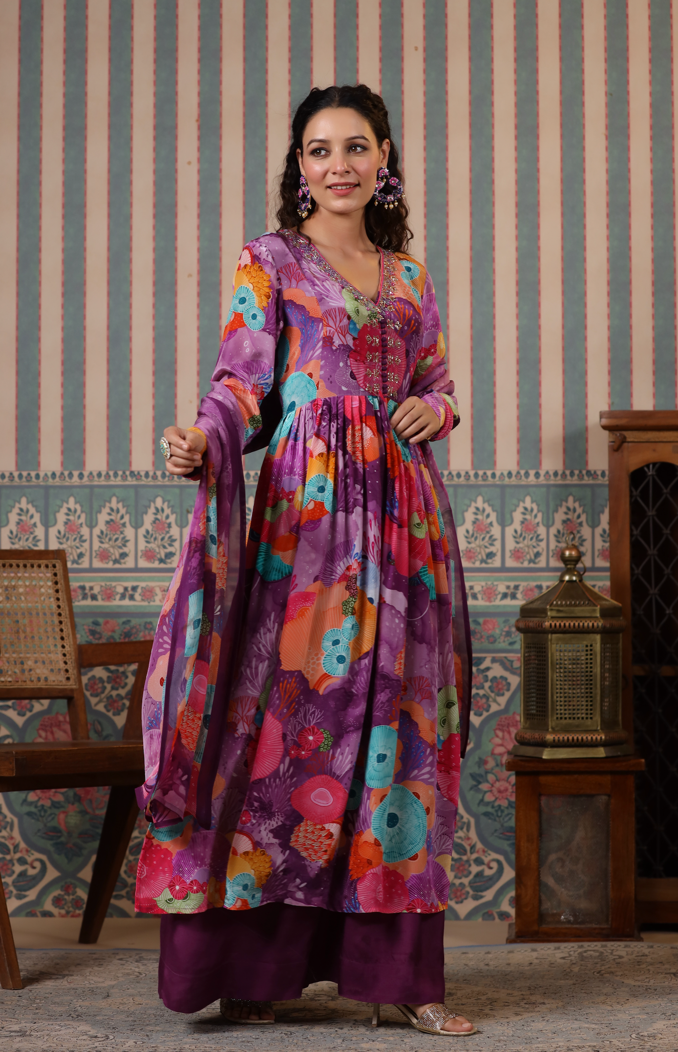 Helio Purple Suit Set