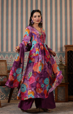 Helio Purple Suit Set