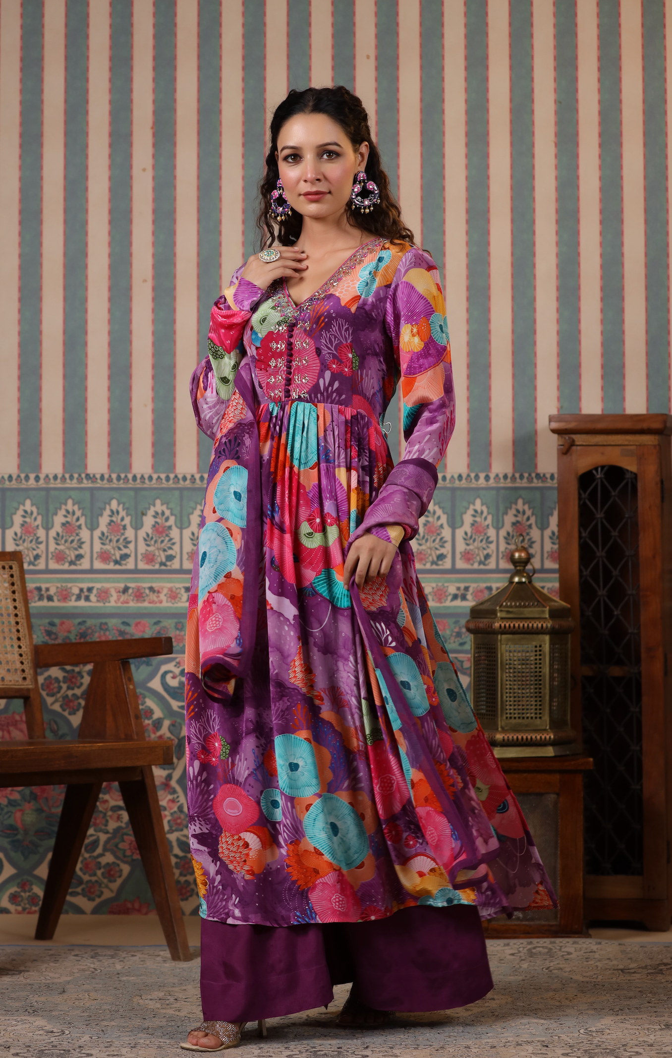 Helio Purple Suit Set