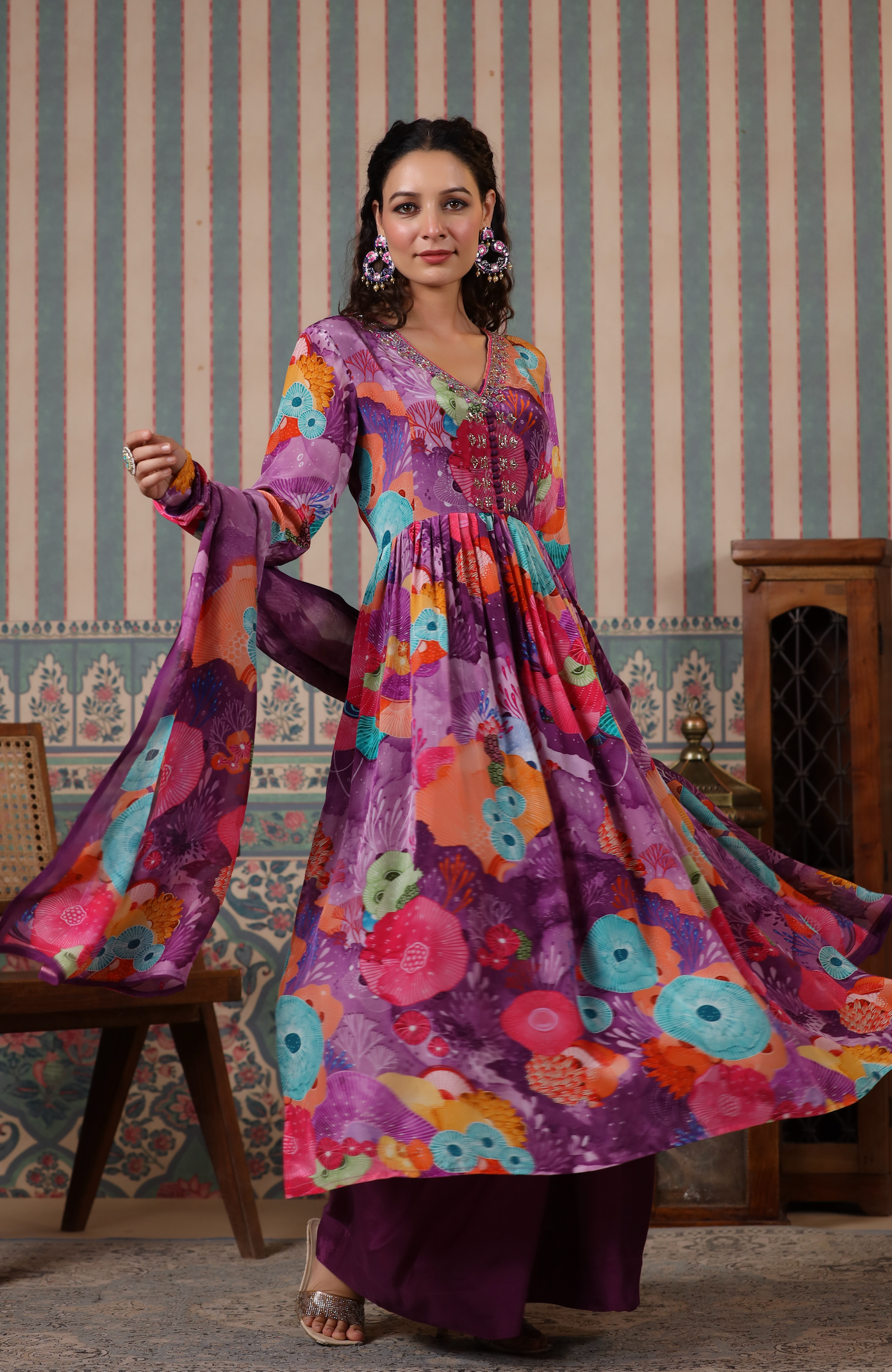 Helio Purple Suit Set