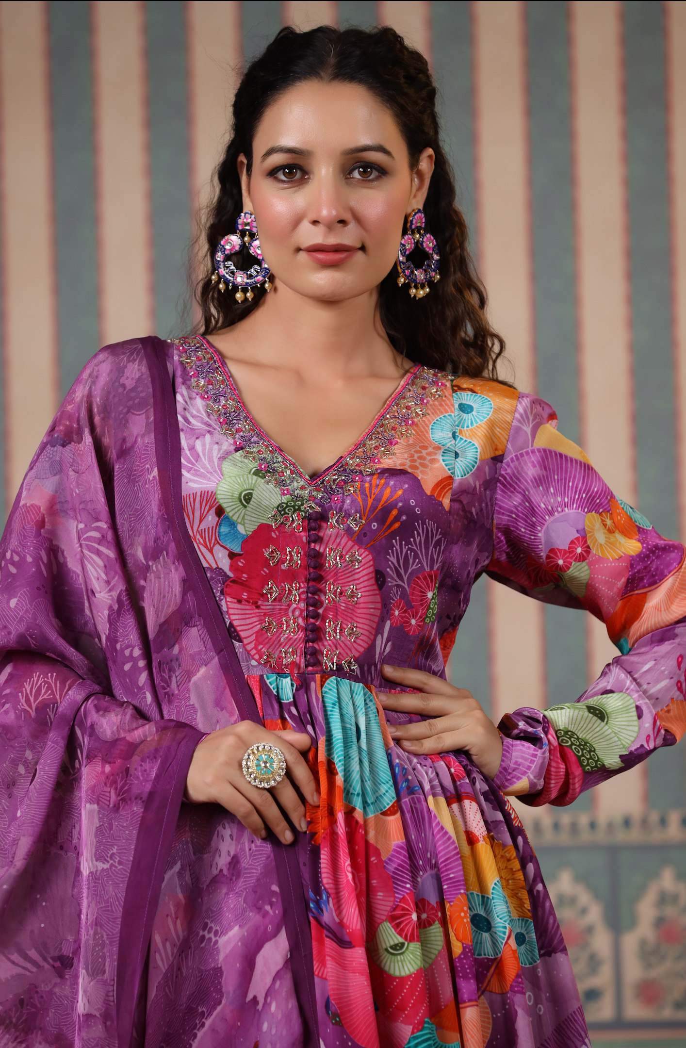 Helio Purple Suit Set