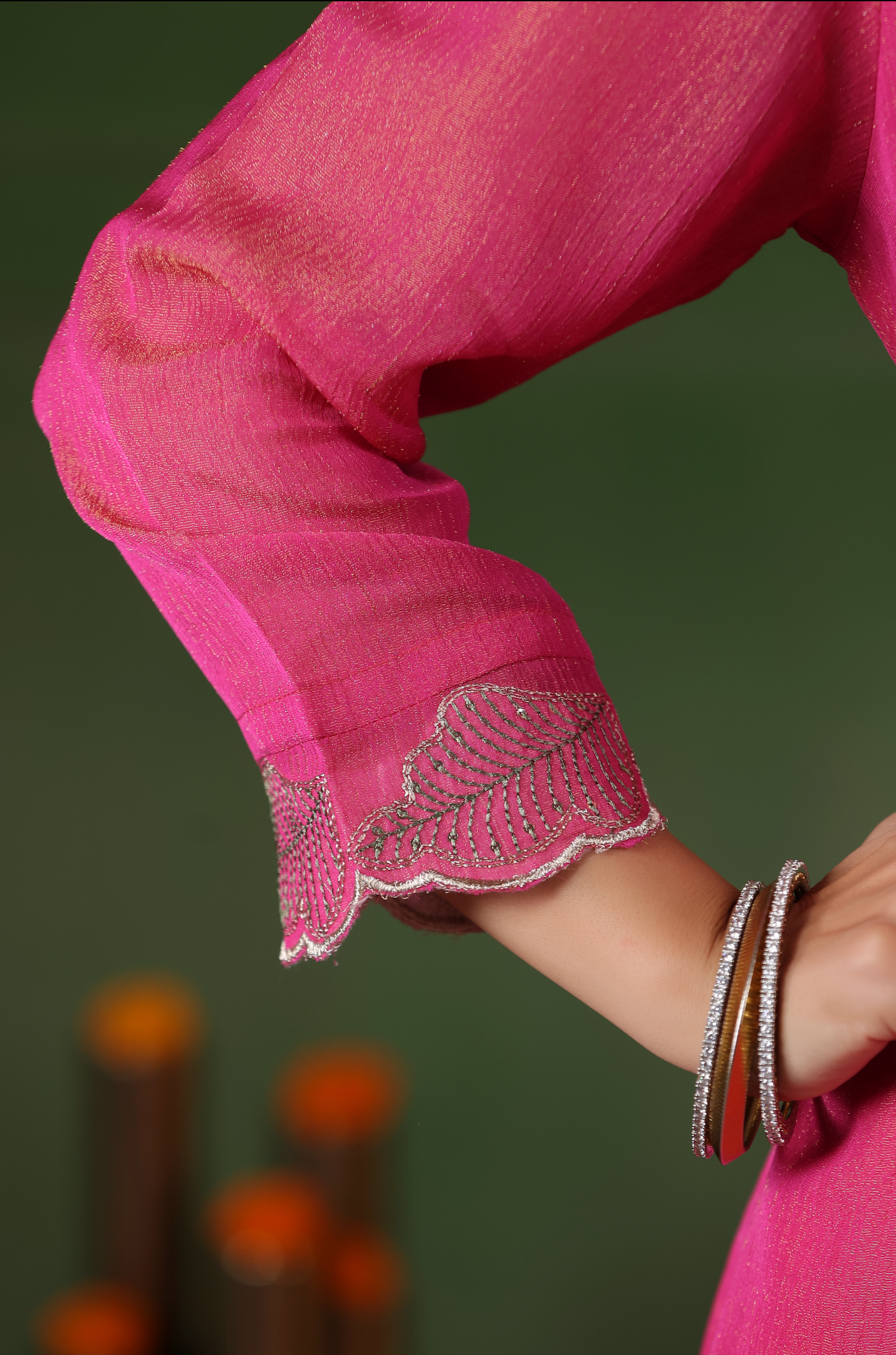 Cerise Pink Shimmer Suit Set