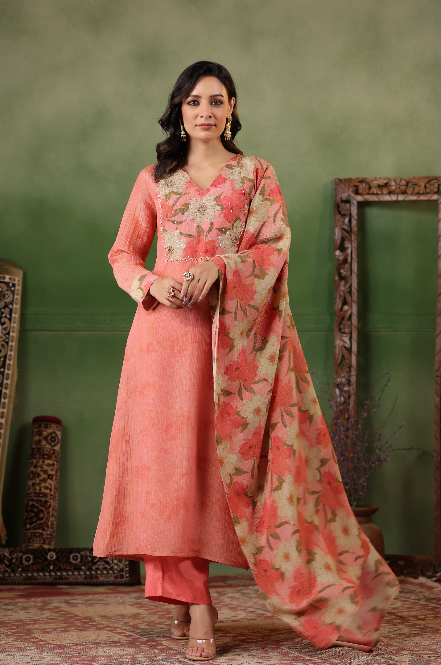 Blushing Pink Shimmer Suit Set