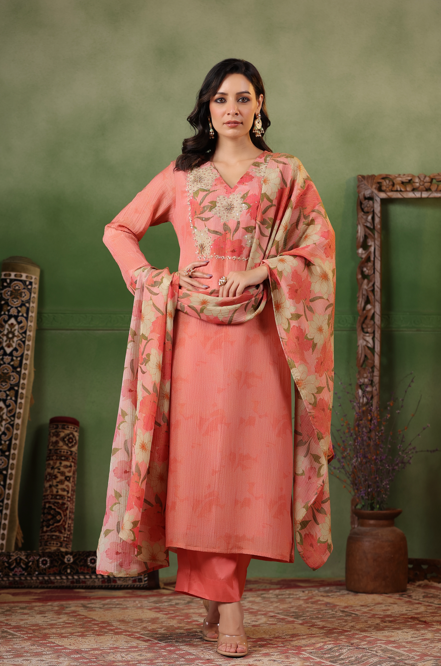 Blushing Pink Shimmer Suit Set