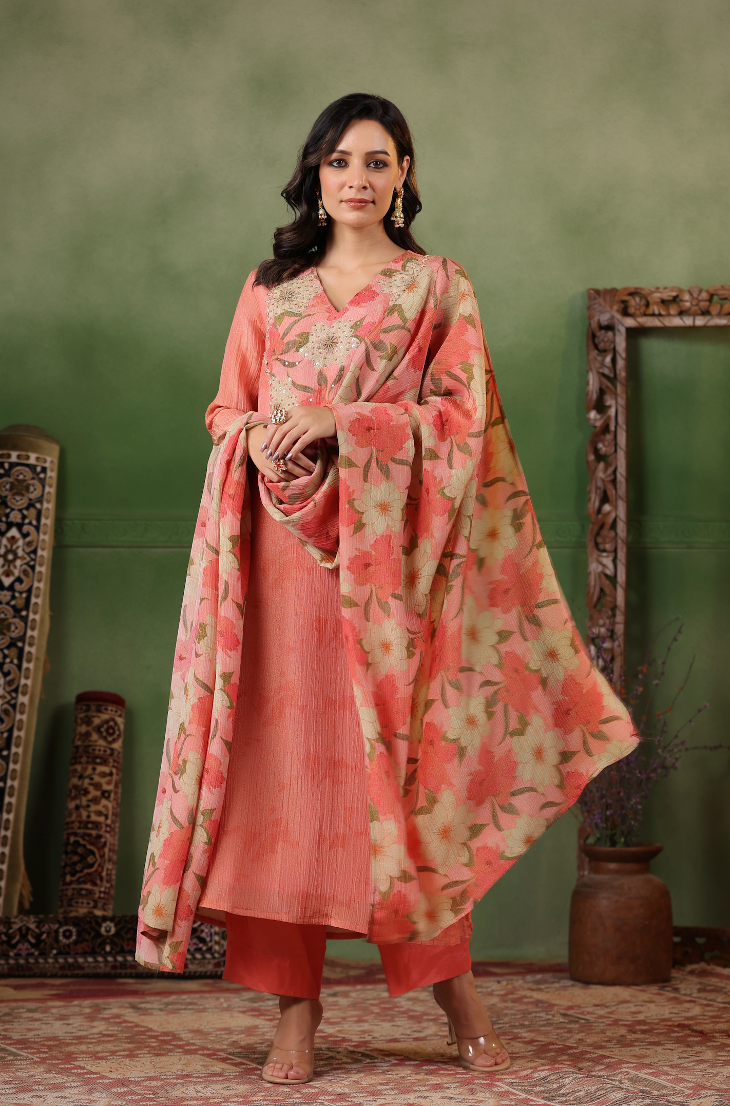 Blushing Pink Shimmer Suit Set