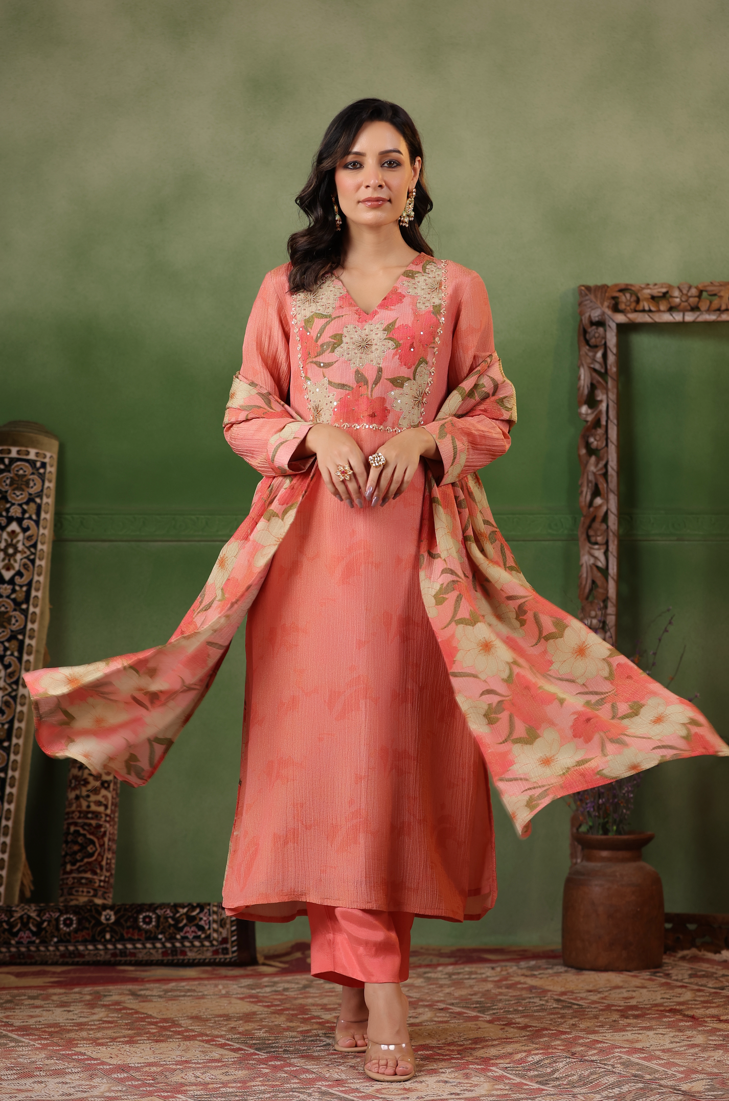 Blushing Pink Shimmer Suit Set