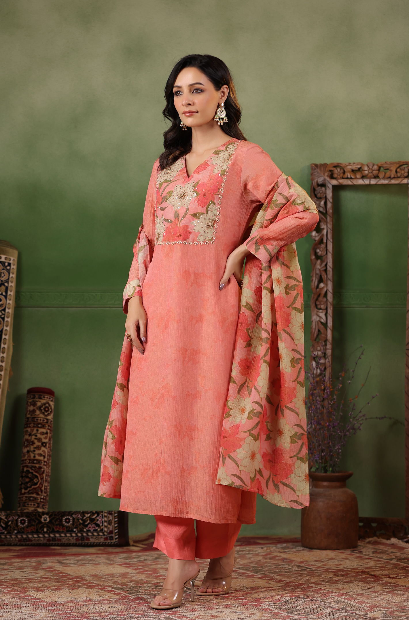 Blushing Pink Shimmer Suit Set