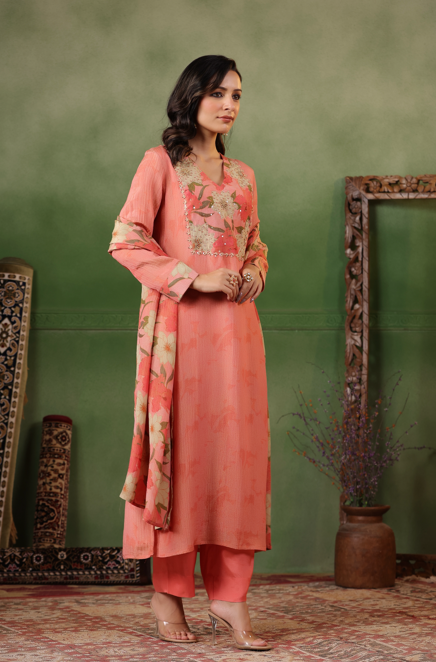 Blushing Pink Shimmer Suit Set