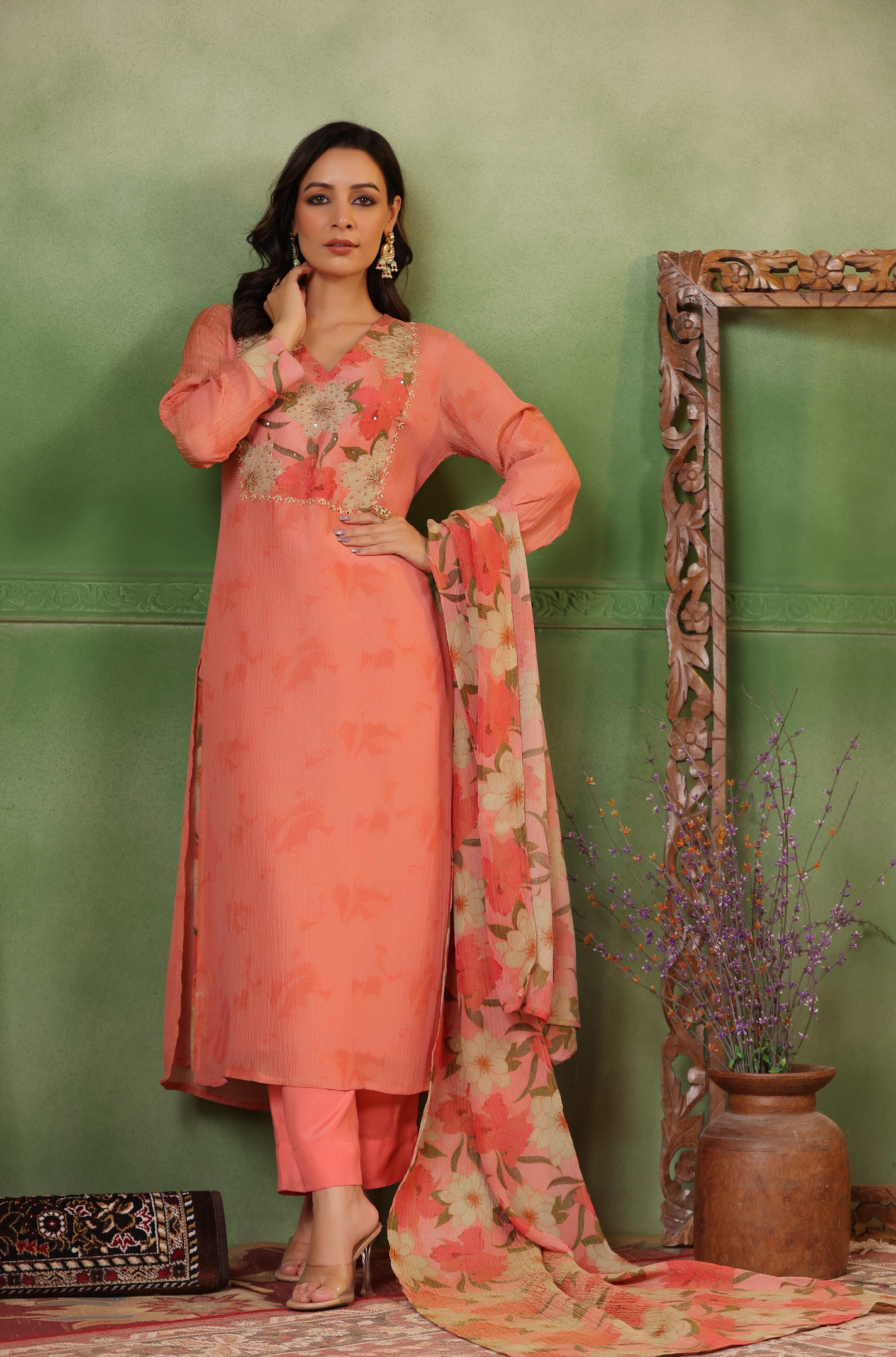 Blushing Pink Shimmer Suit Set