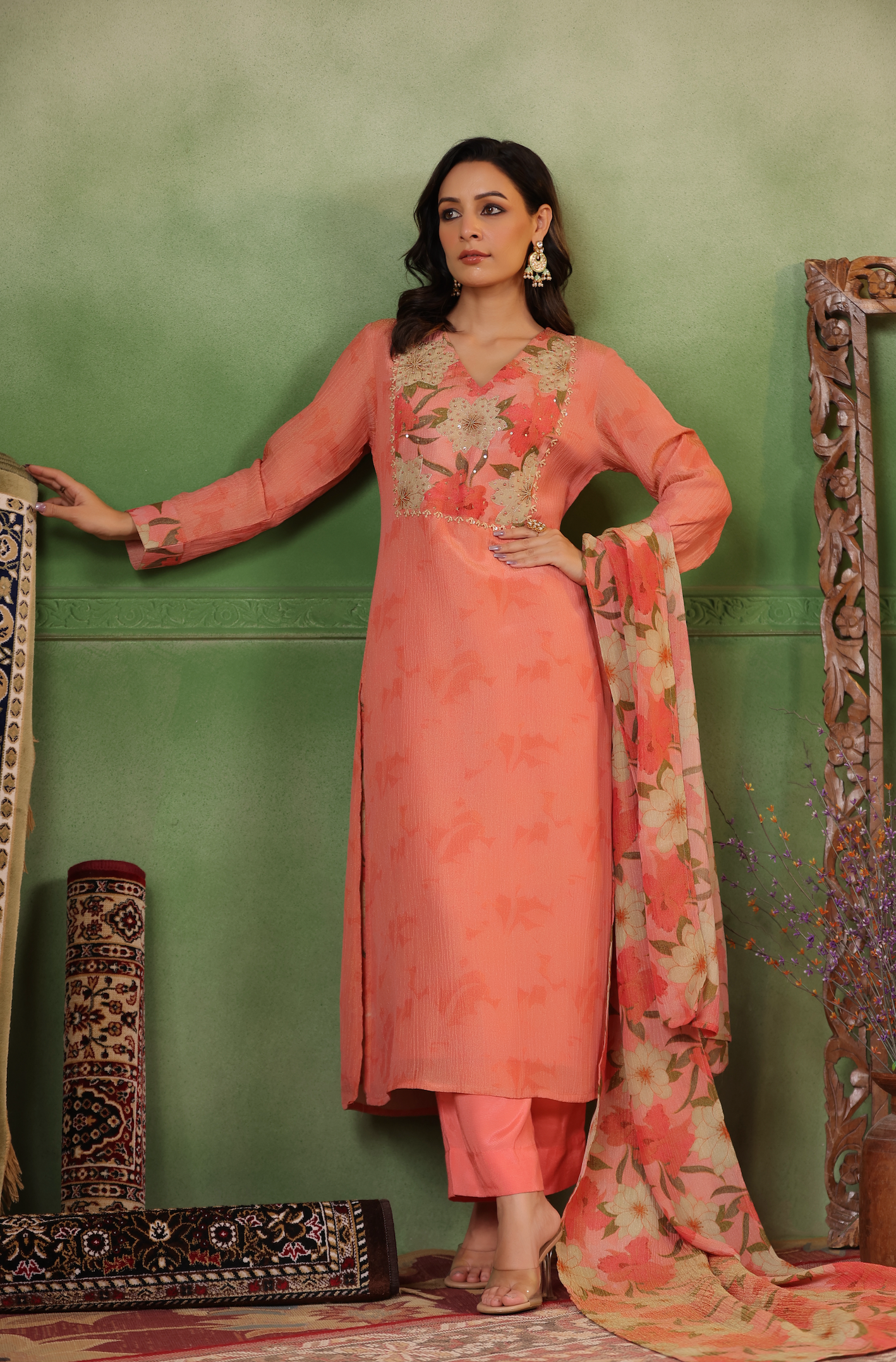 Blushing Pink Shimmer Suit Set