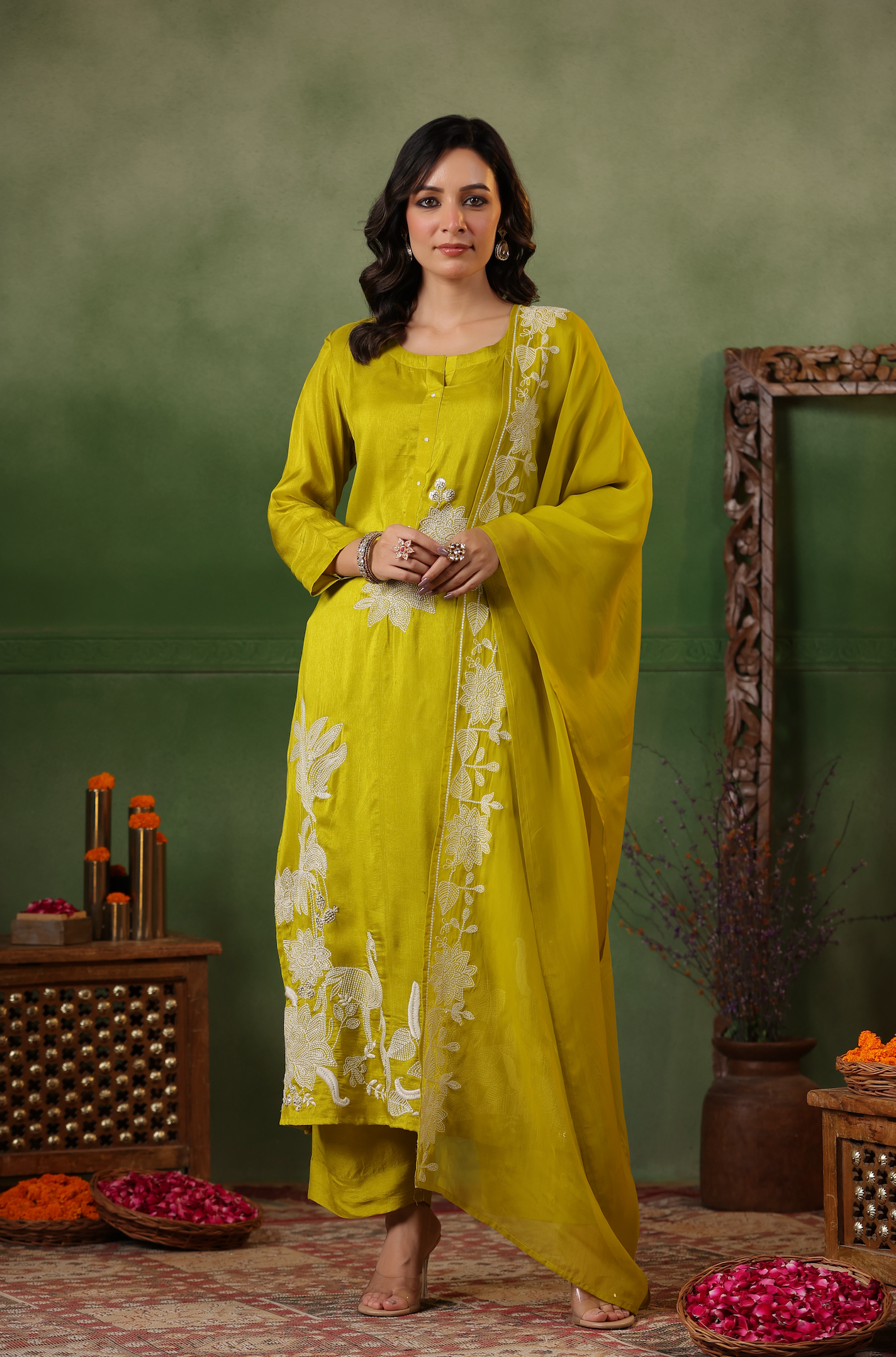 Luxury Mustard Suit set