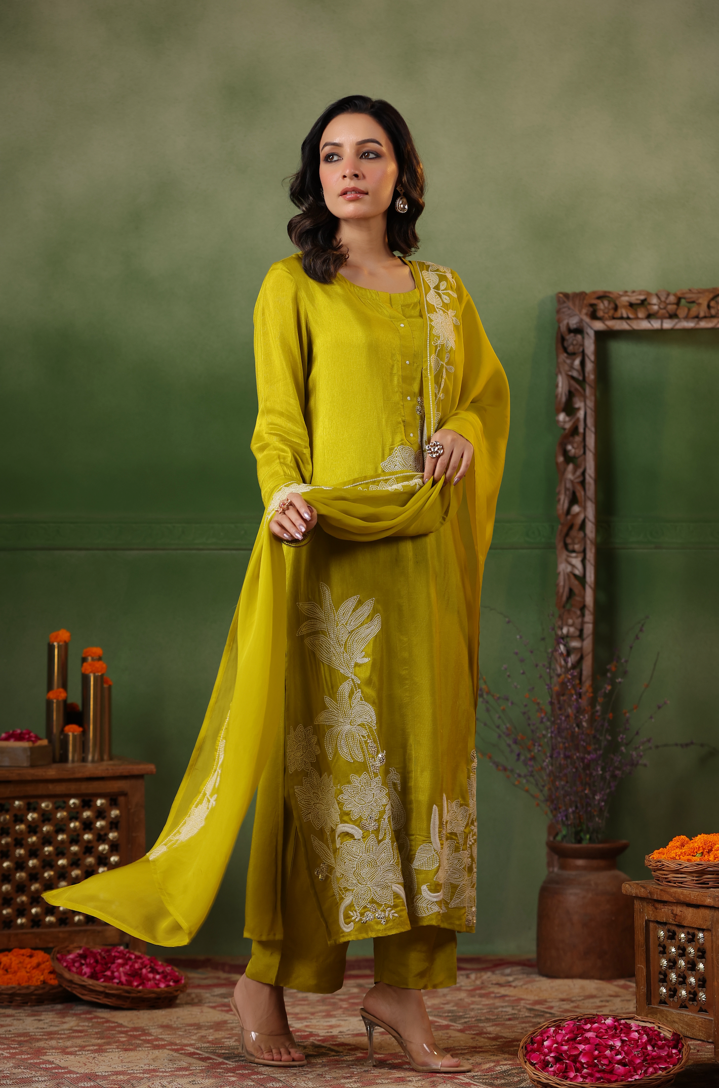 Luxury Mustard Suit set