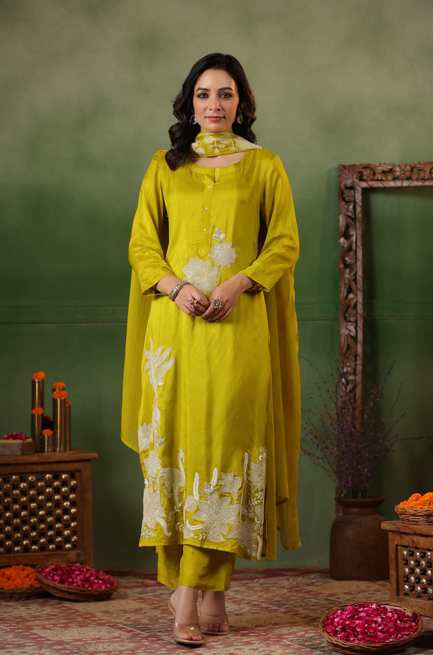 Luxury Mustard Suit set