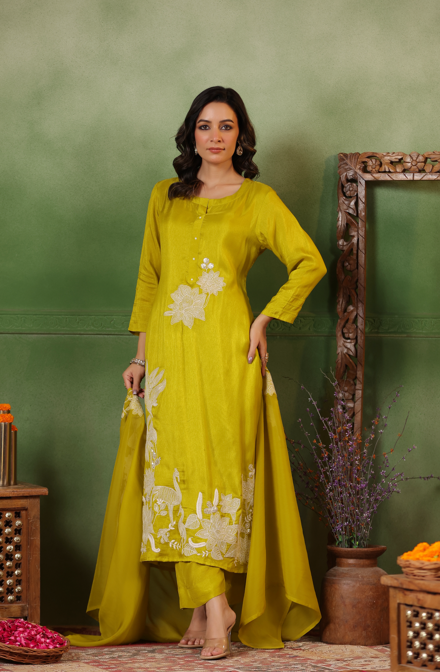 Luxury Mustard Suit set