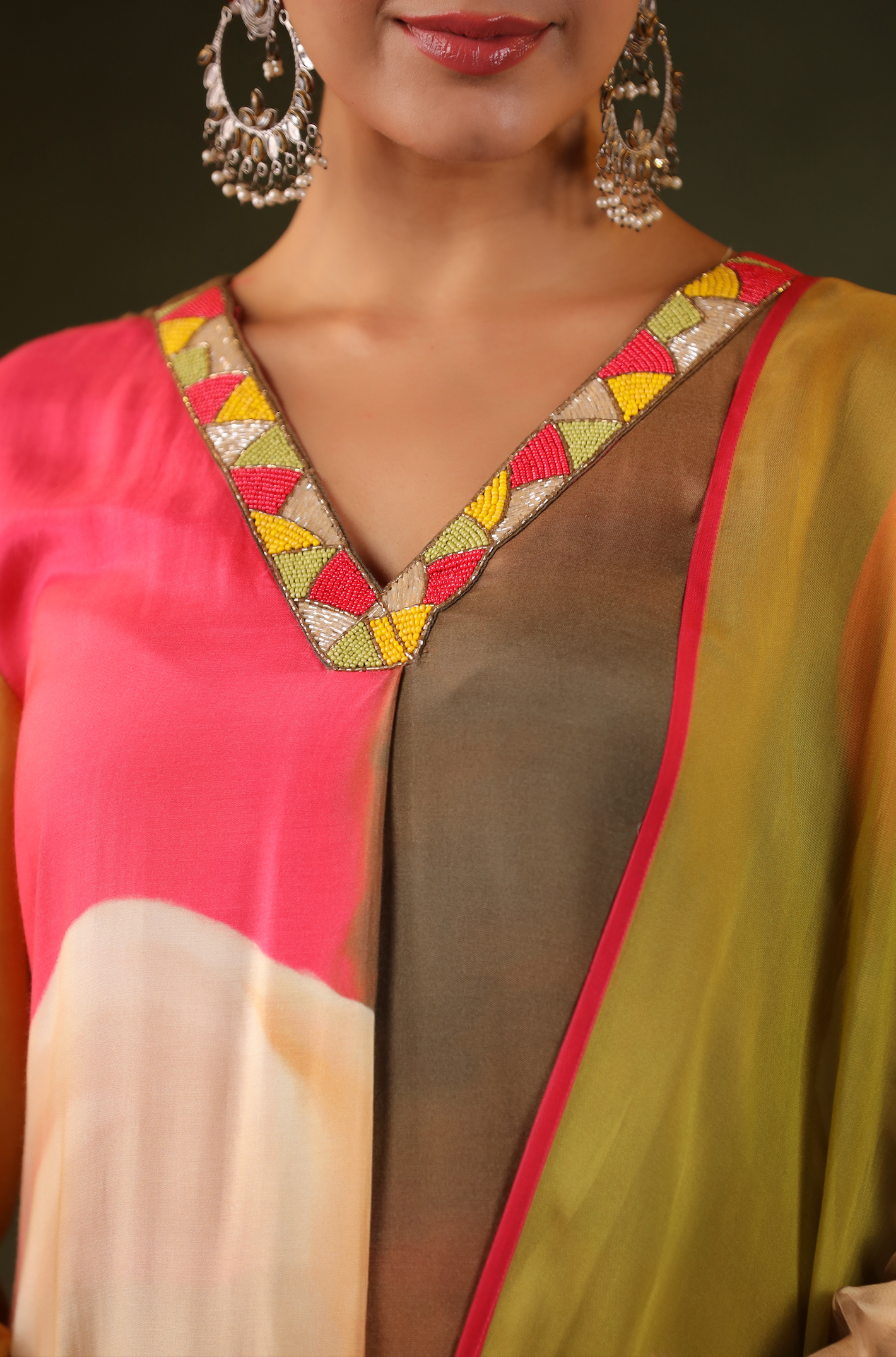 Multicoloured Muslin Suit Set