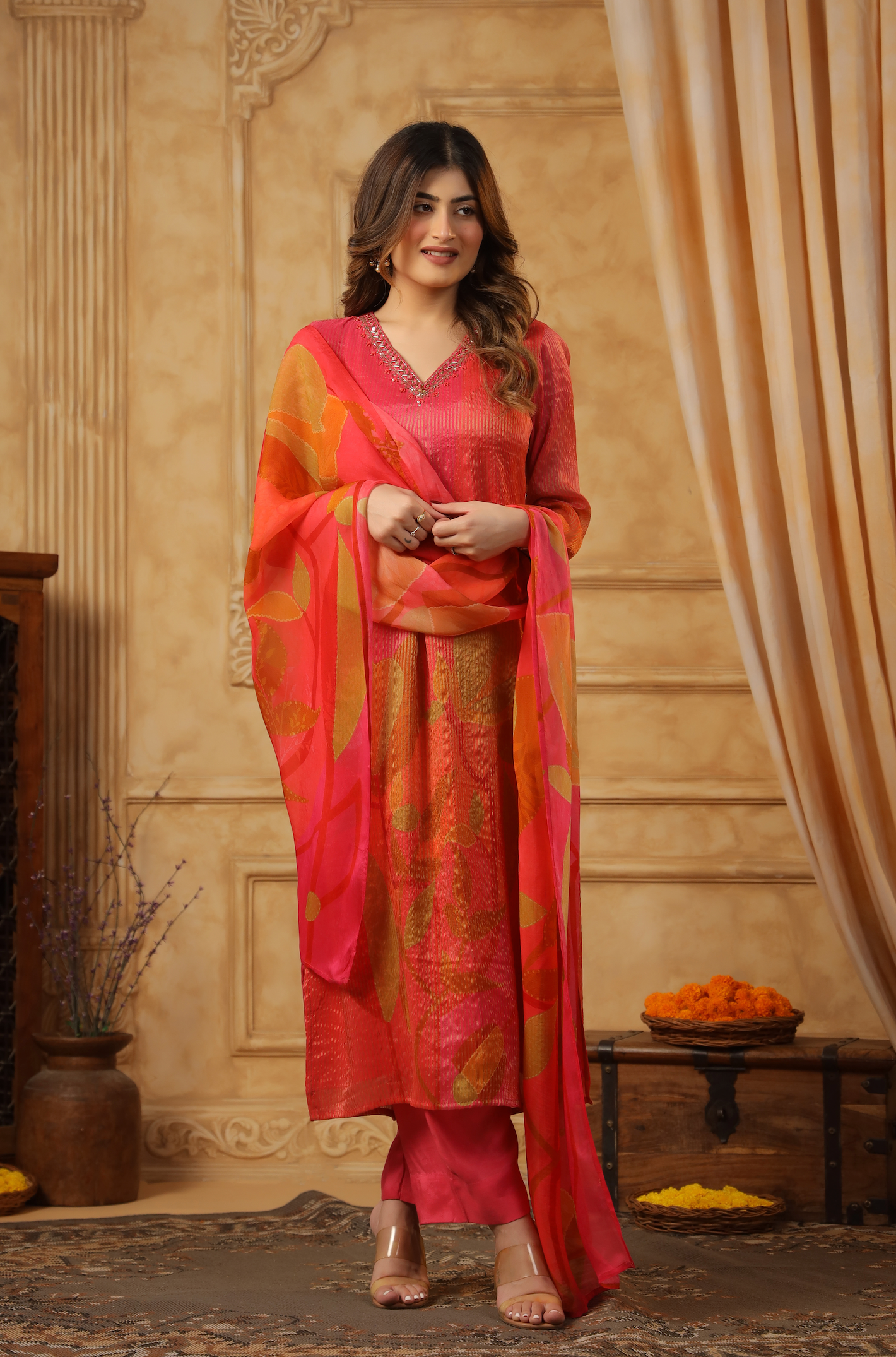 Shades of Persian Red Suit Set