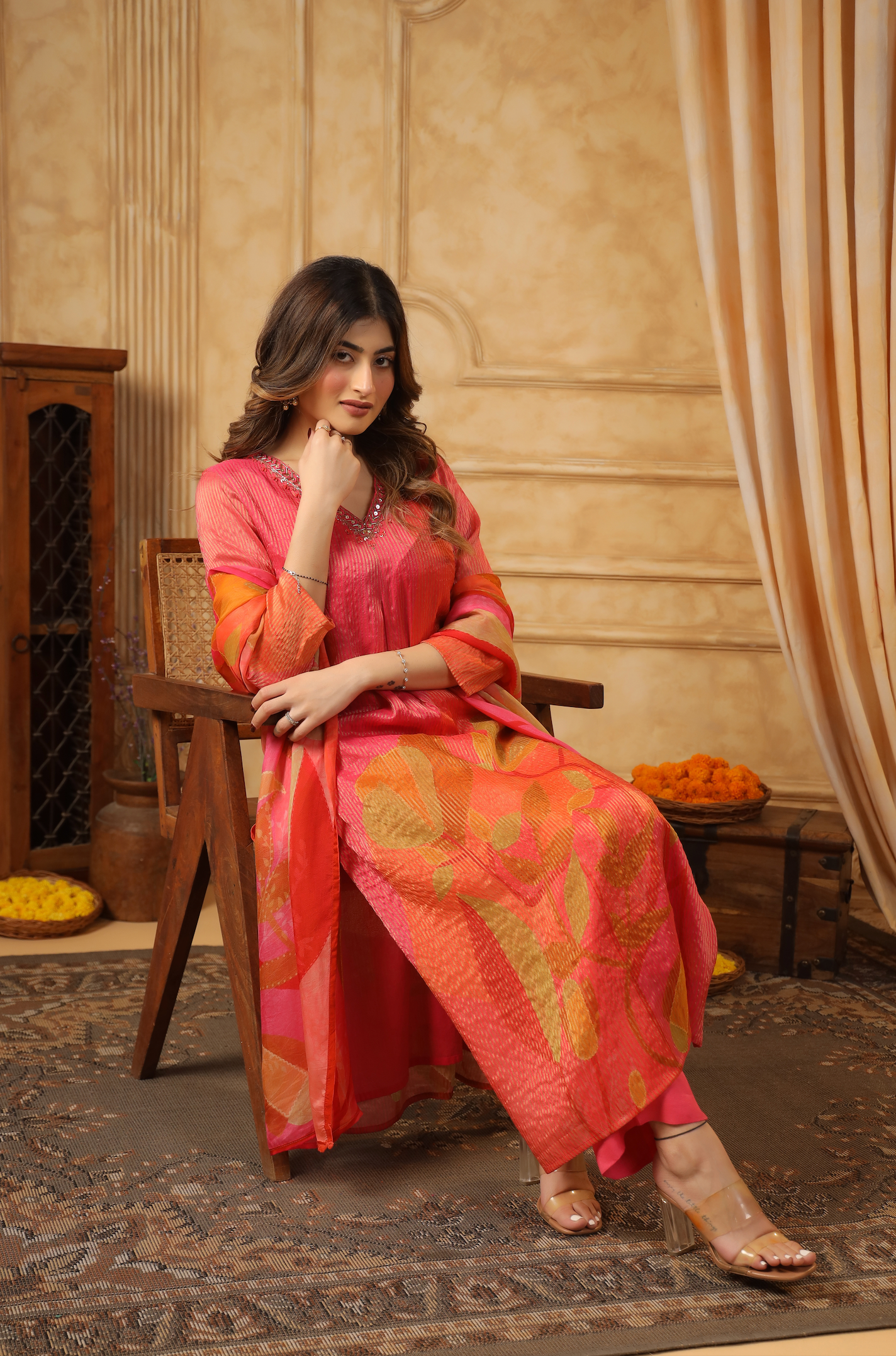 Shades of Persian Red Suit Set