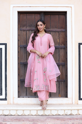 Peach Pearl A-Line Suit Set