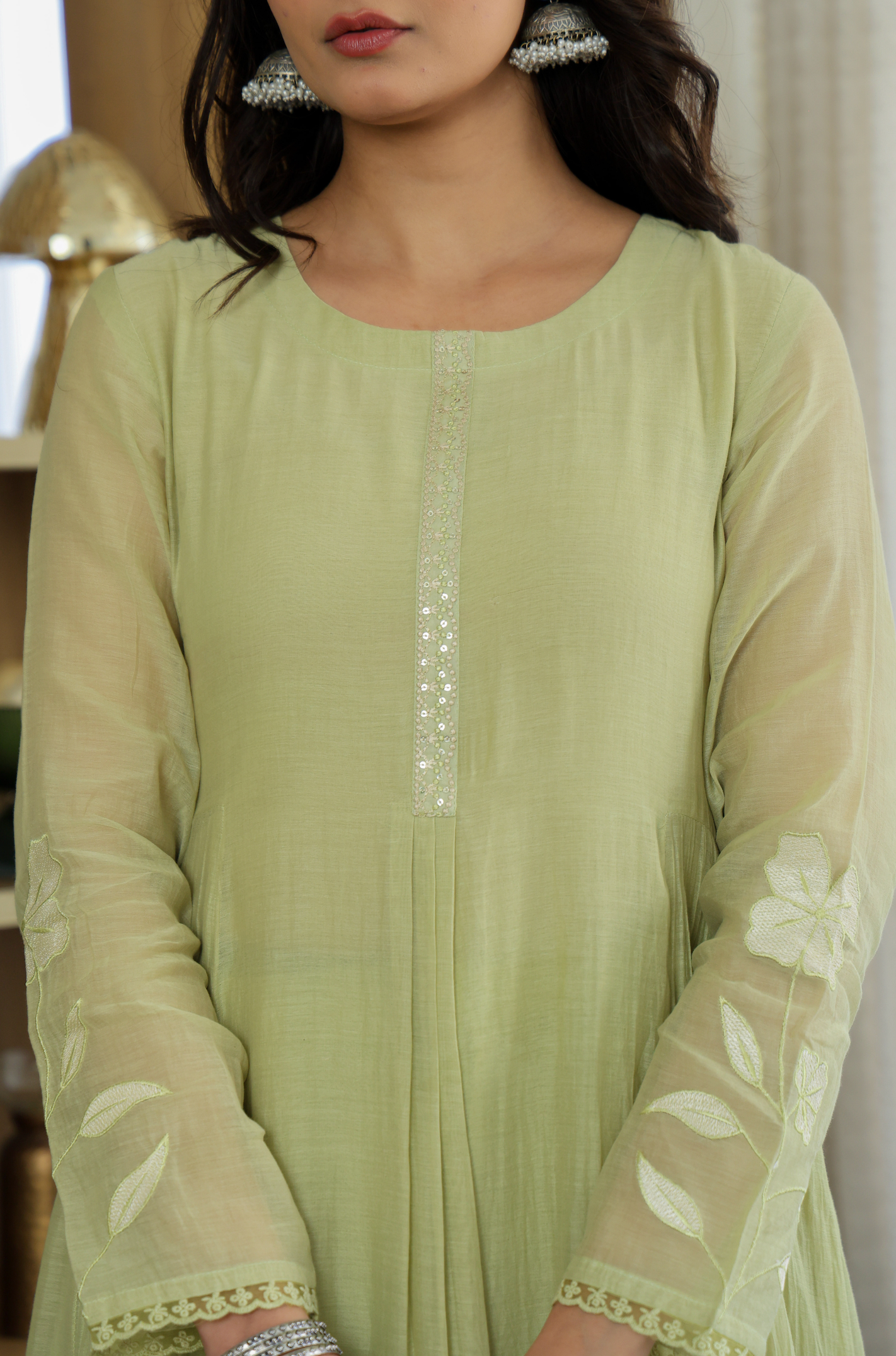 Fern Bliss Ensemble Chanderi Suit Set