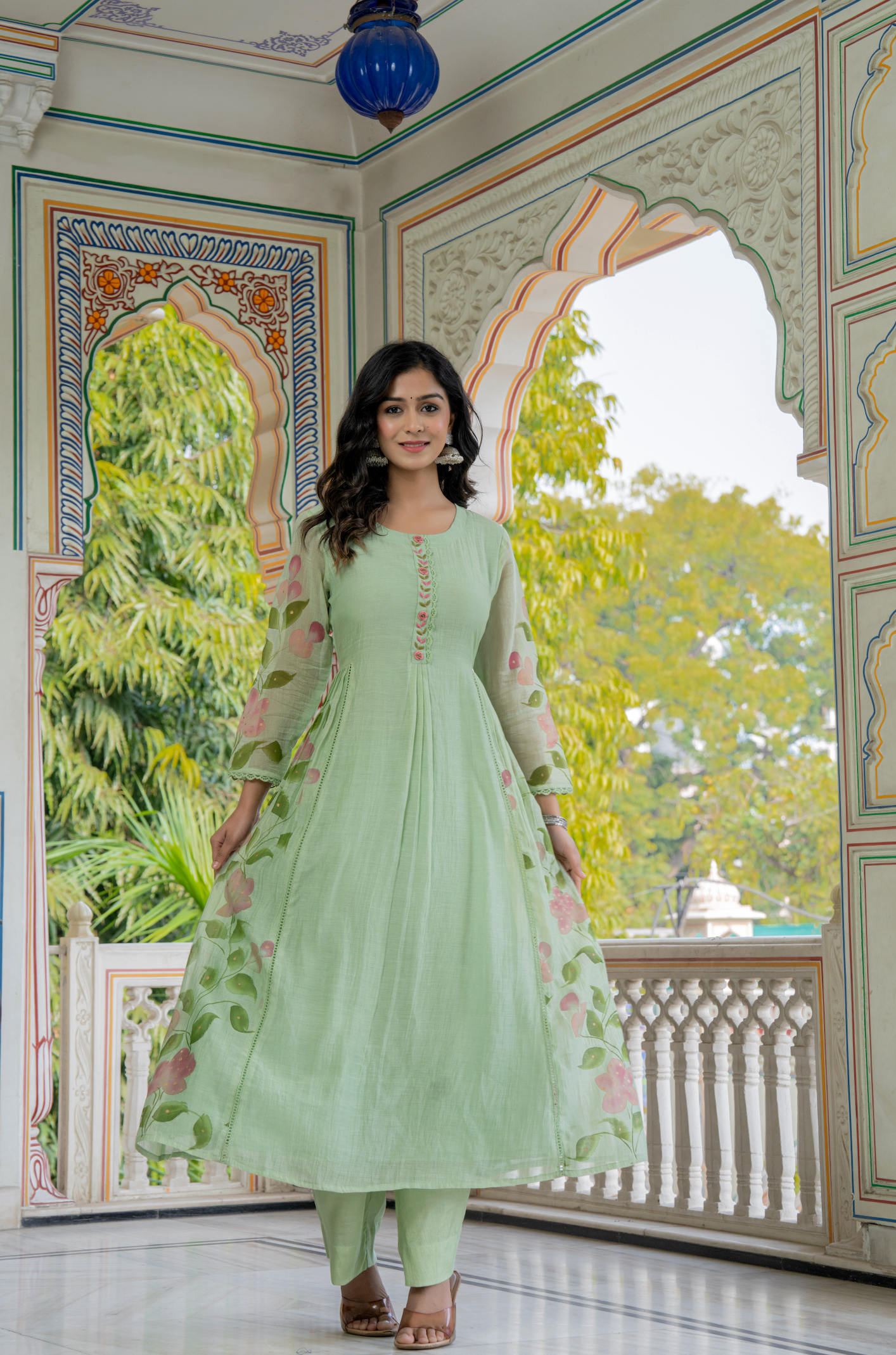 Mint Royale Mul Chanderi Suit Set