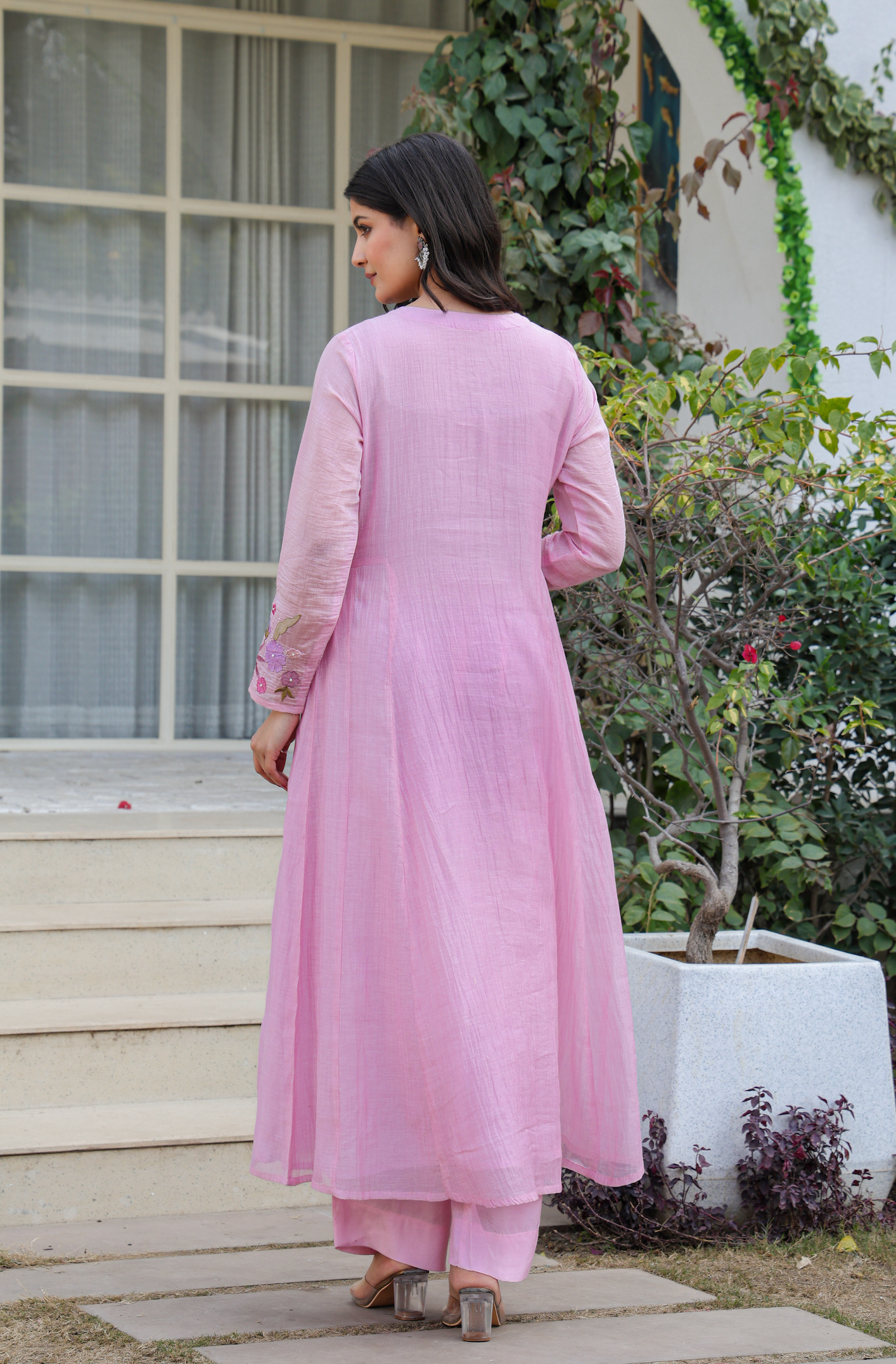 Lilac Luxe Mul Chanderi Suit Set