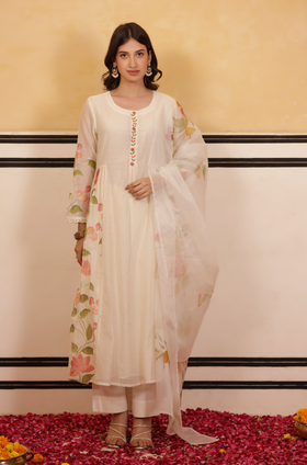 Ivory Grace Chanderi Suit Set