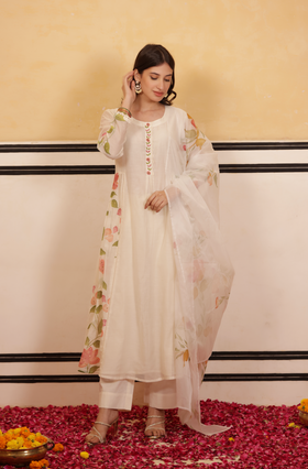 Ivory Grace Chanderi Suit Set