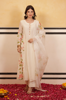 Ivory Grace Chanderi Suit Set