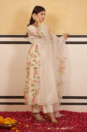 Ivory Grace Chanderi Suit Set