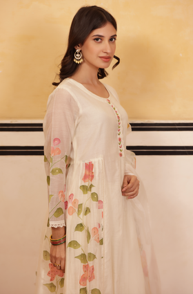 Ivory Grace Chanderi Suit Set