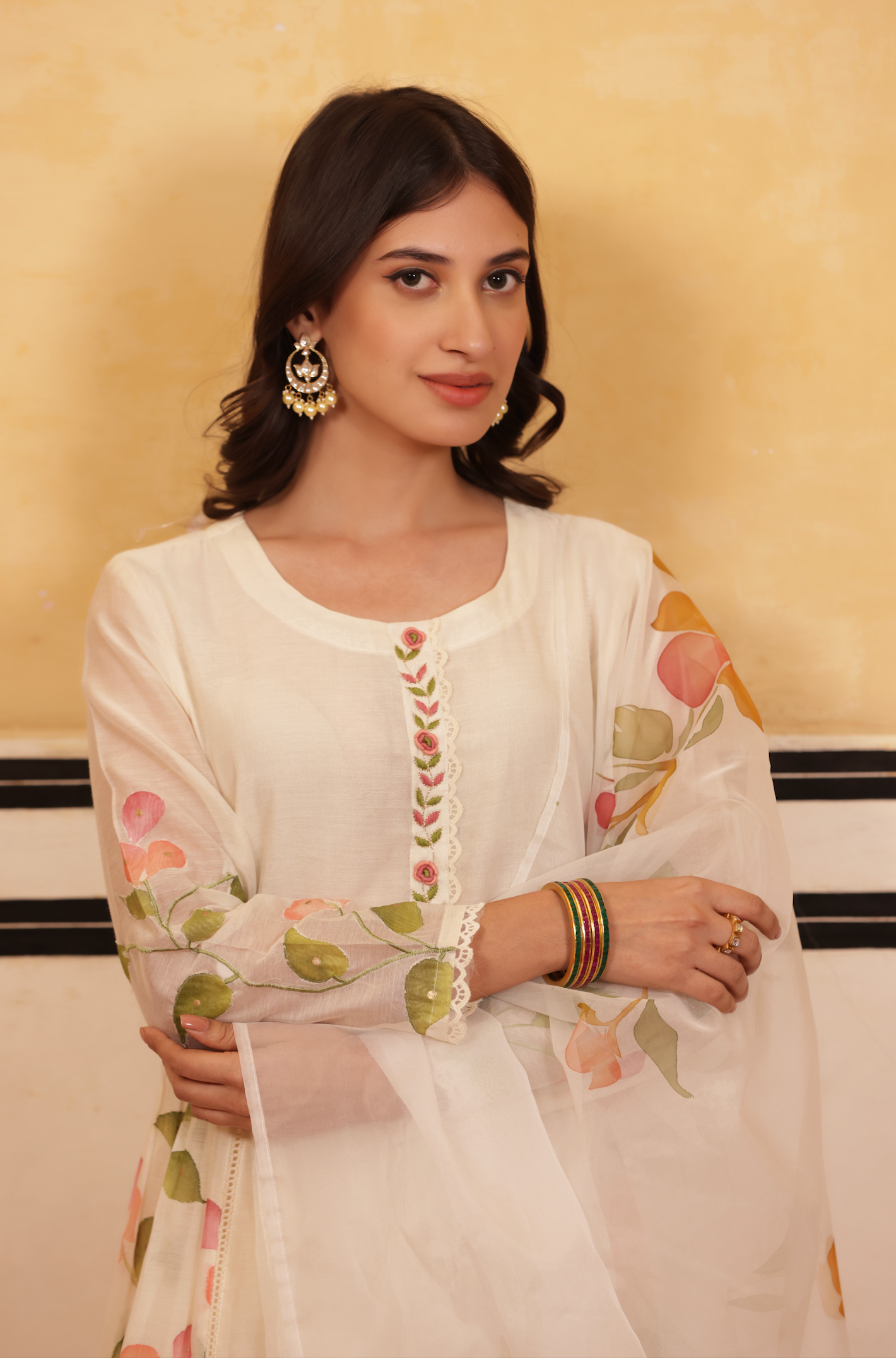 Ivory Grace Chanderi Suit Set