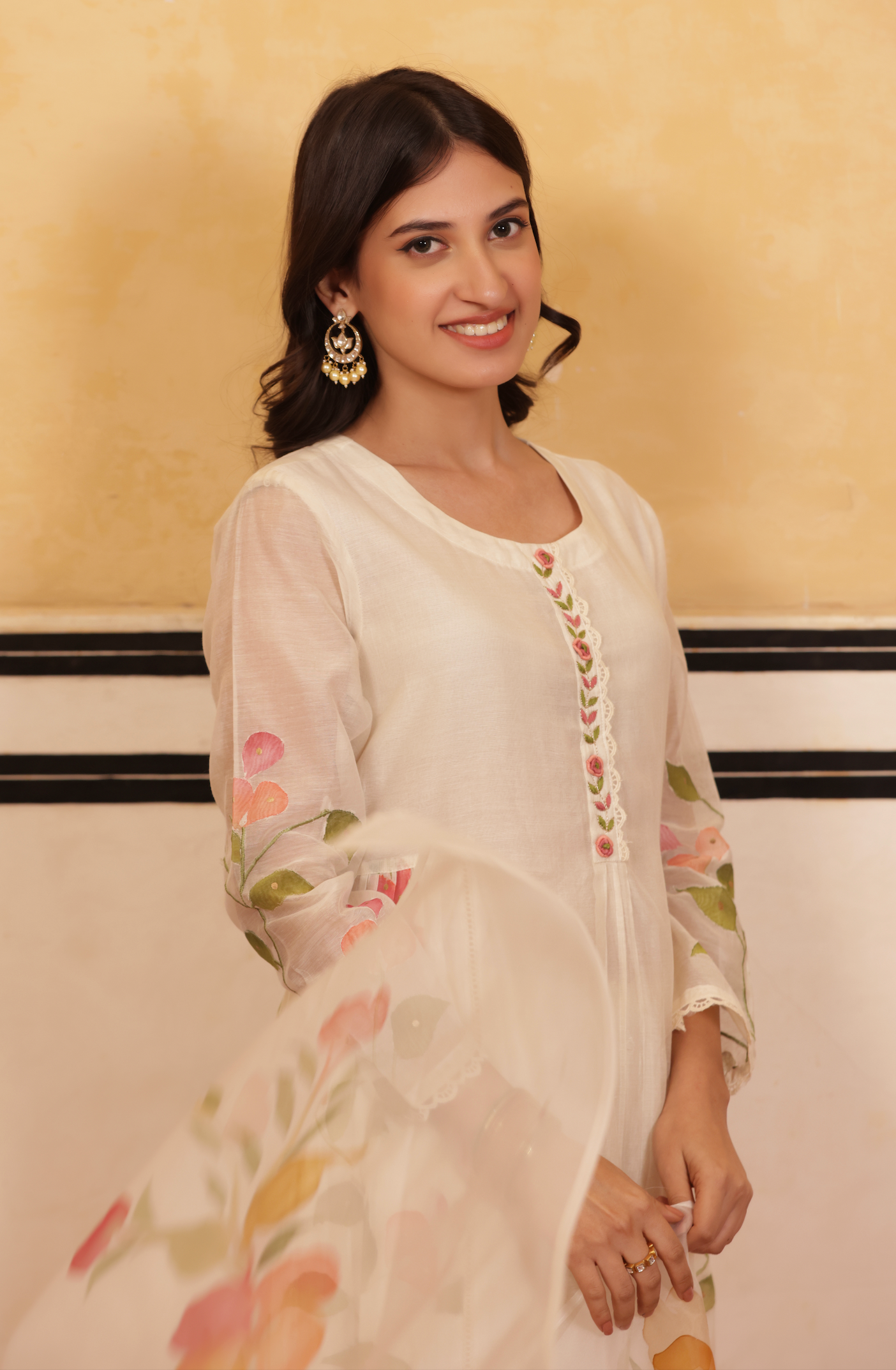 Ivory Grace Chanderi Suit Set