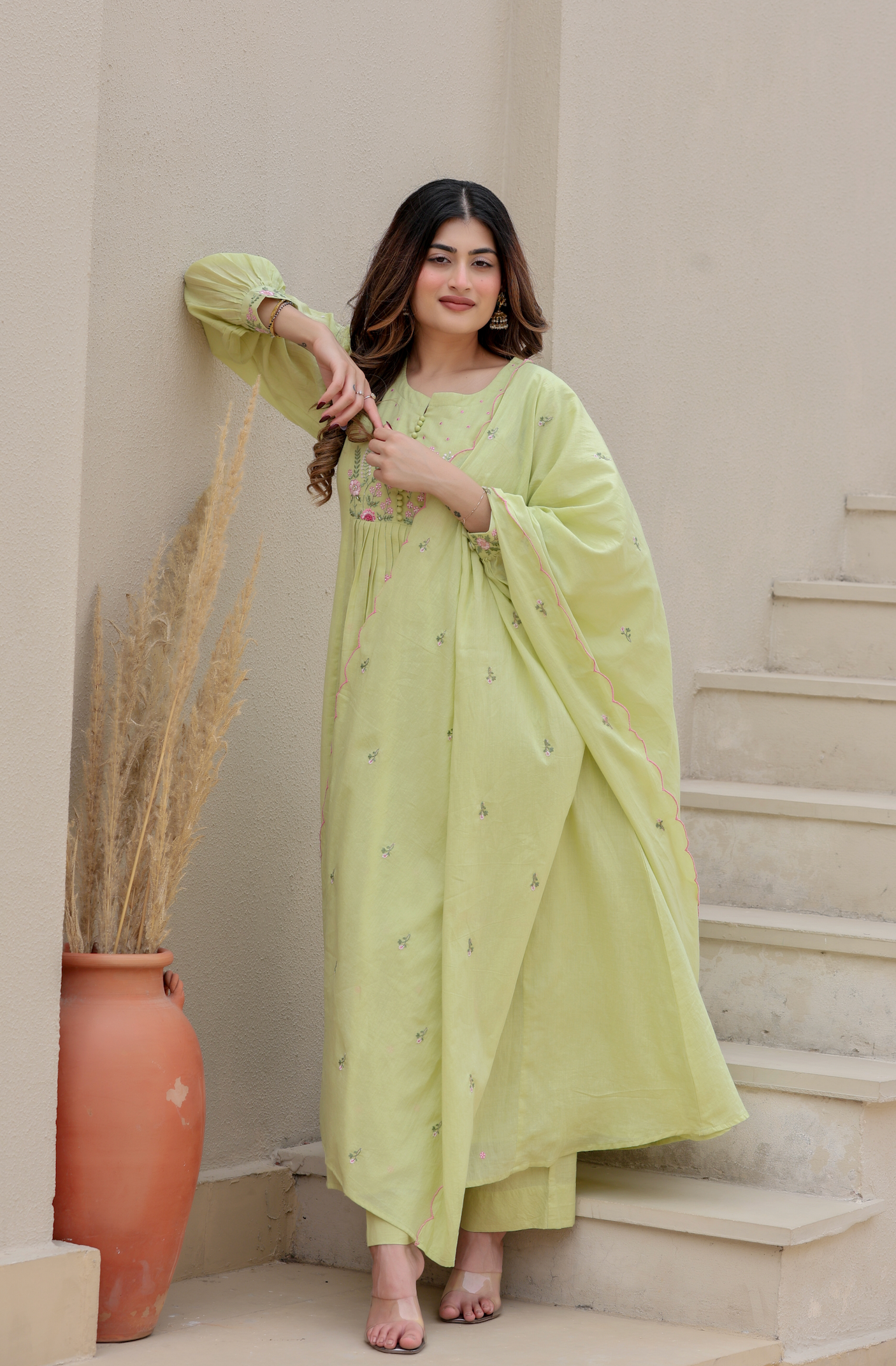 Pista Bloom Mulmul Suit Set