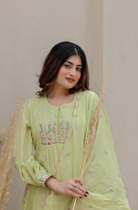 Pista Bloom Mulmul Suit Set
