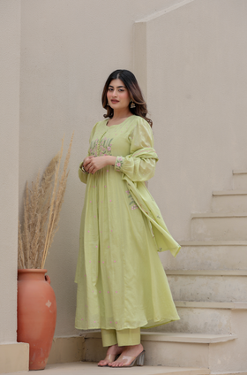 Pista Bloom Mulmul Suit Set