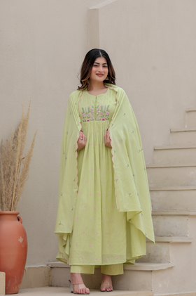 Pista Bloom Mulmul Suit Set
