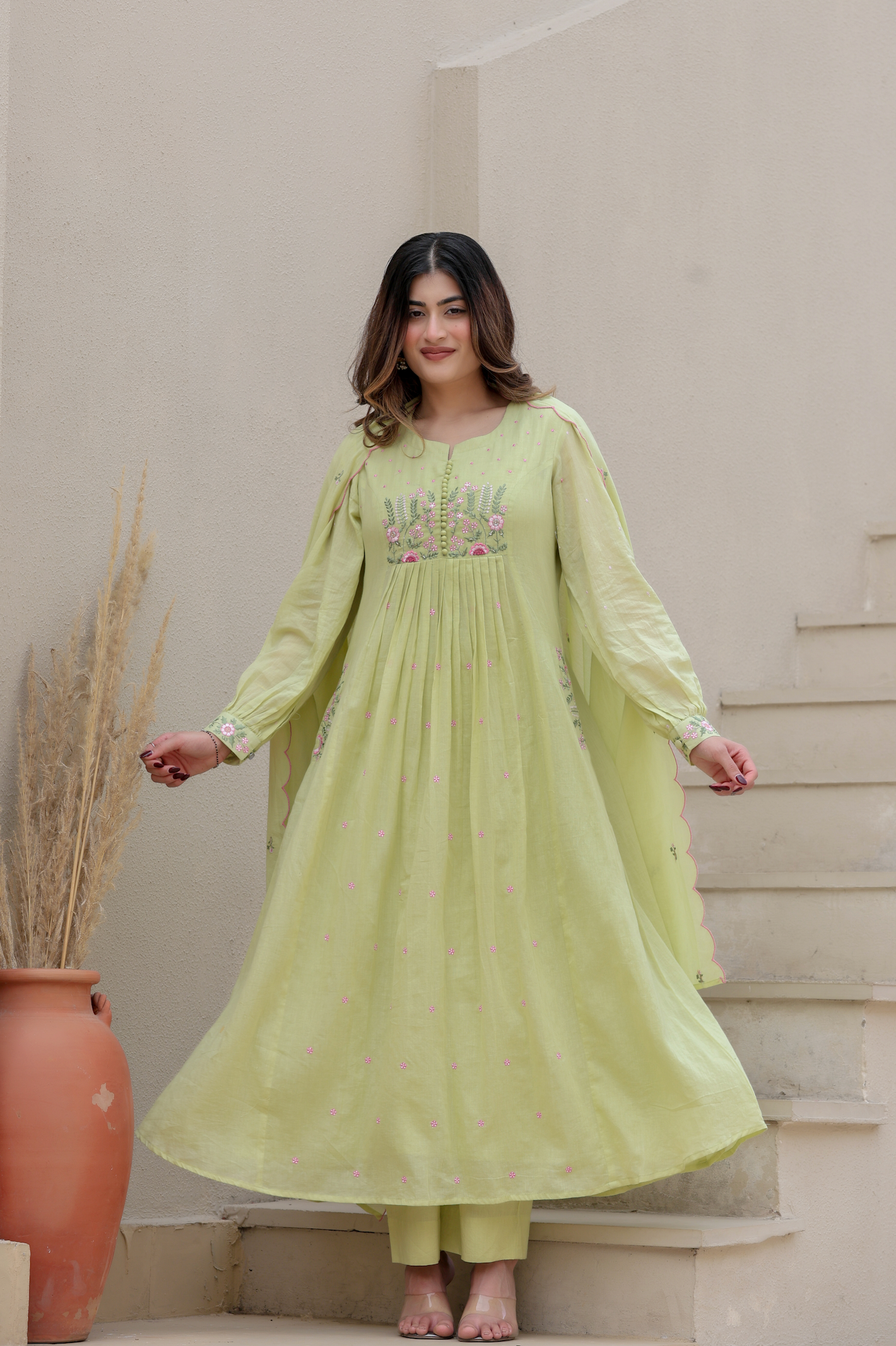 Pista Bloom Mulmul Suit Set