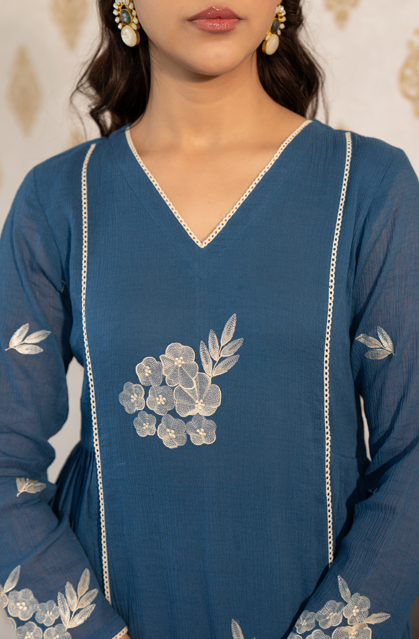 Azure Bloom Suit Set
