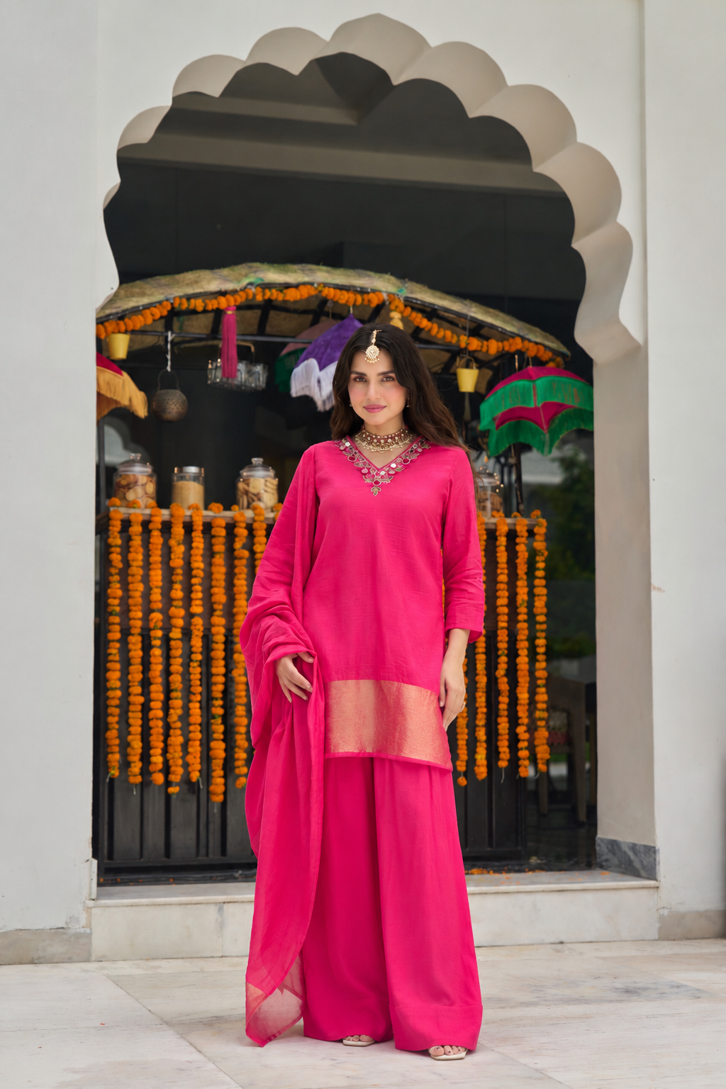 Fuchsia Pink Grace Suit Set