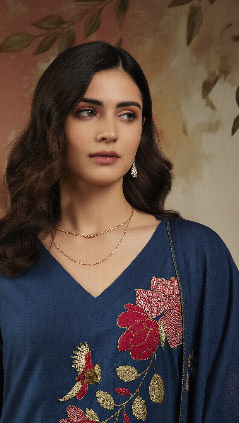 Azure Dream Cotton Suit Set