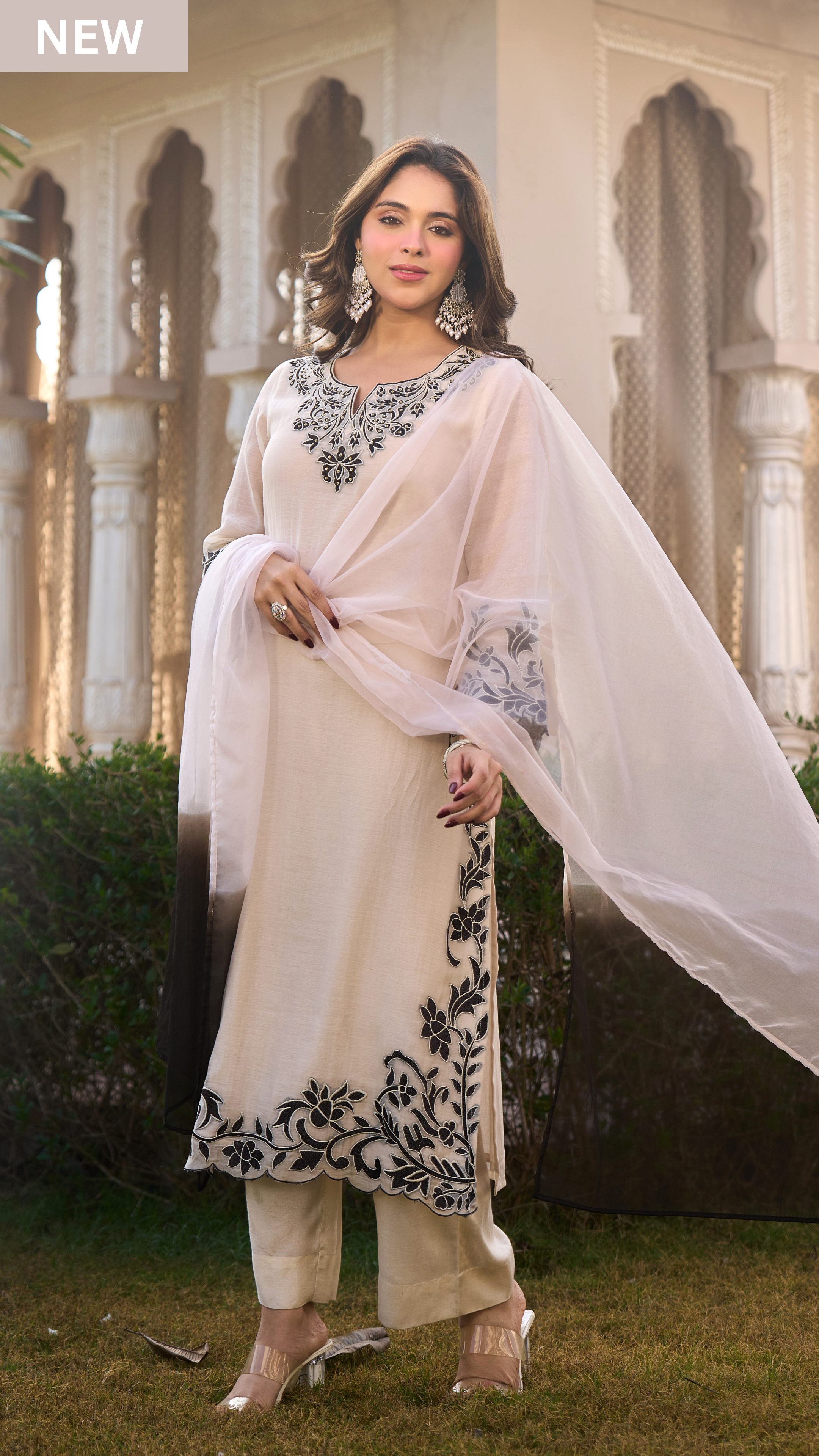 Ivory Shadow Ensemble Suit Set