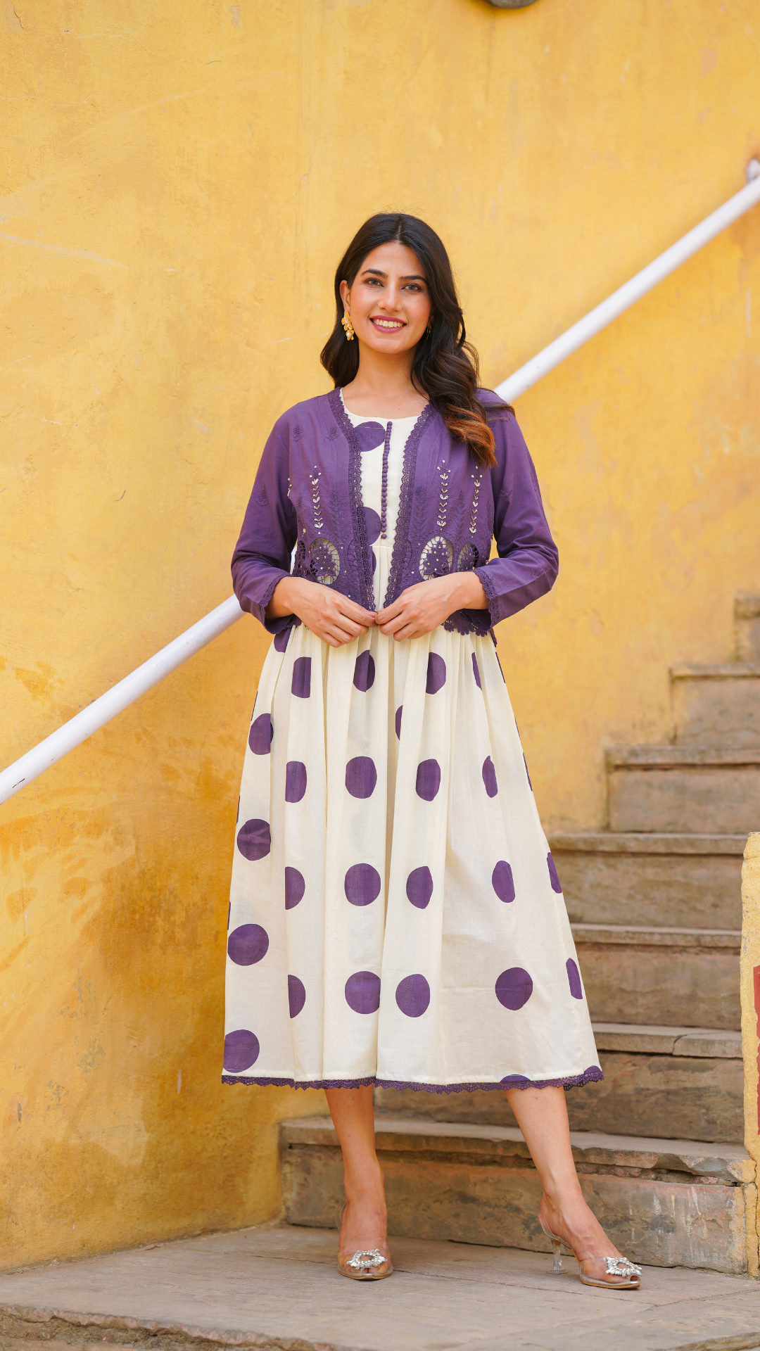 Purple Polka Dot Dress