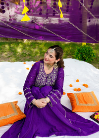 Royal Zari Purple Suit Set