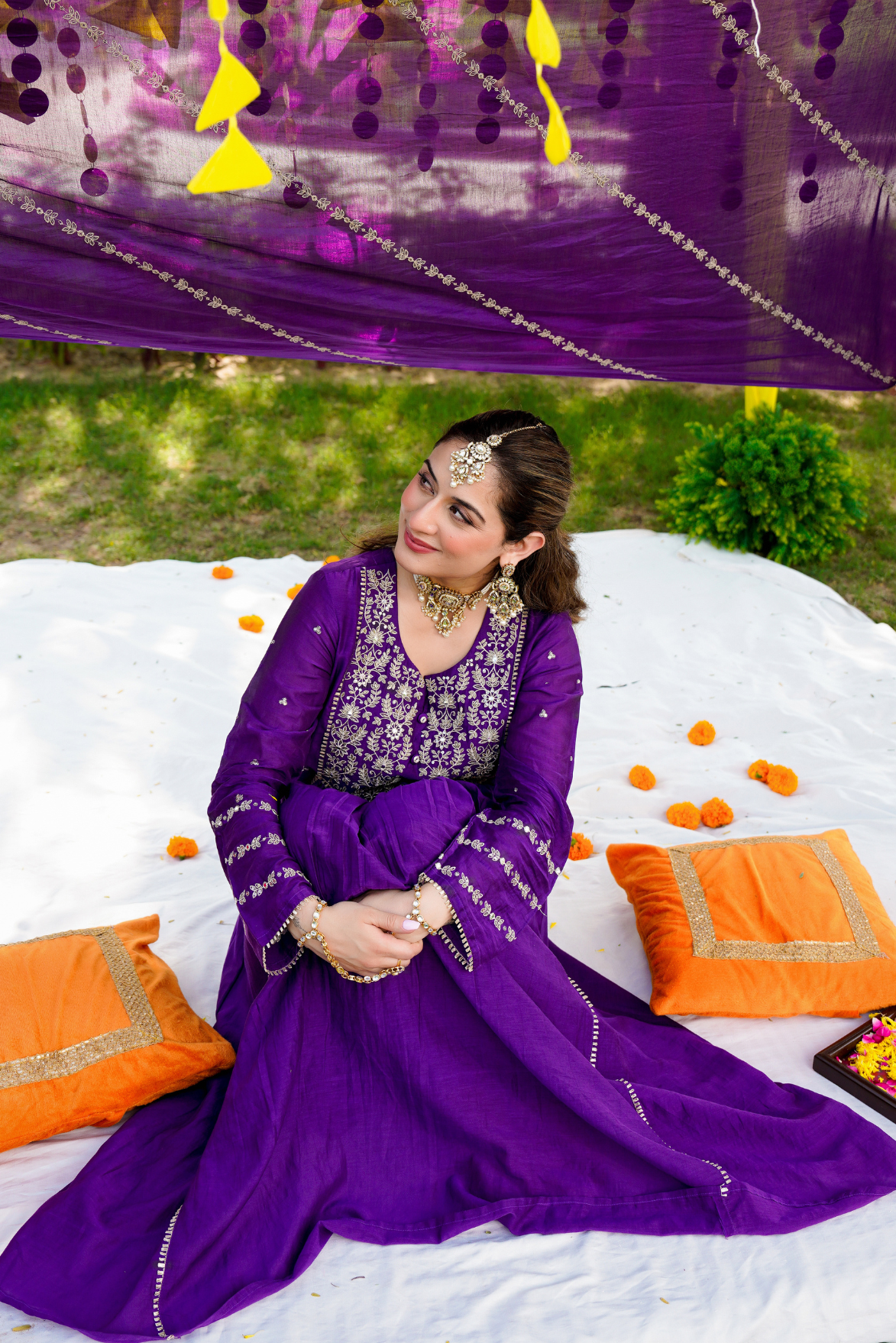 Royal Zari Purple Suit Set