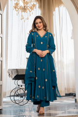 Teal Festive Suit Set