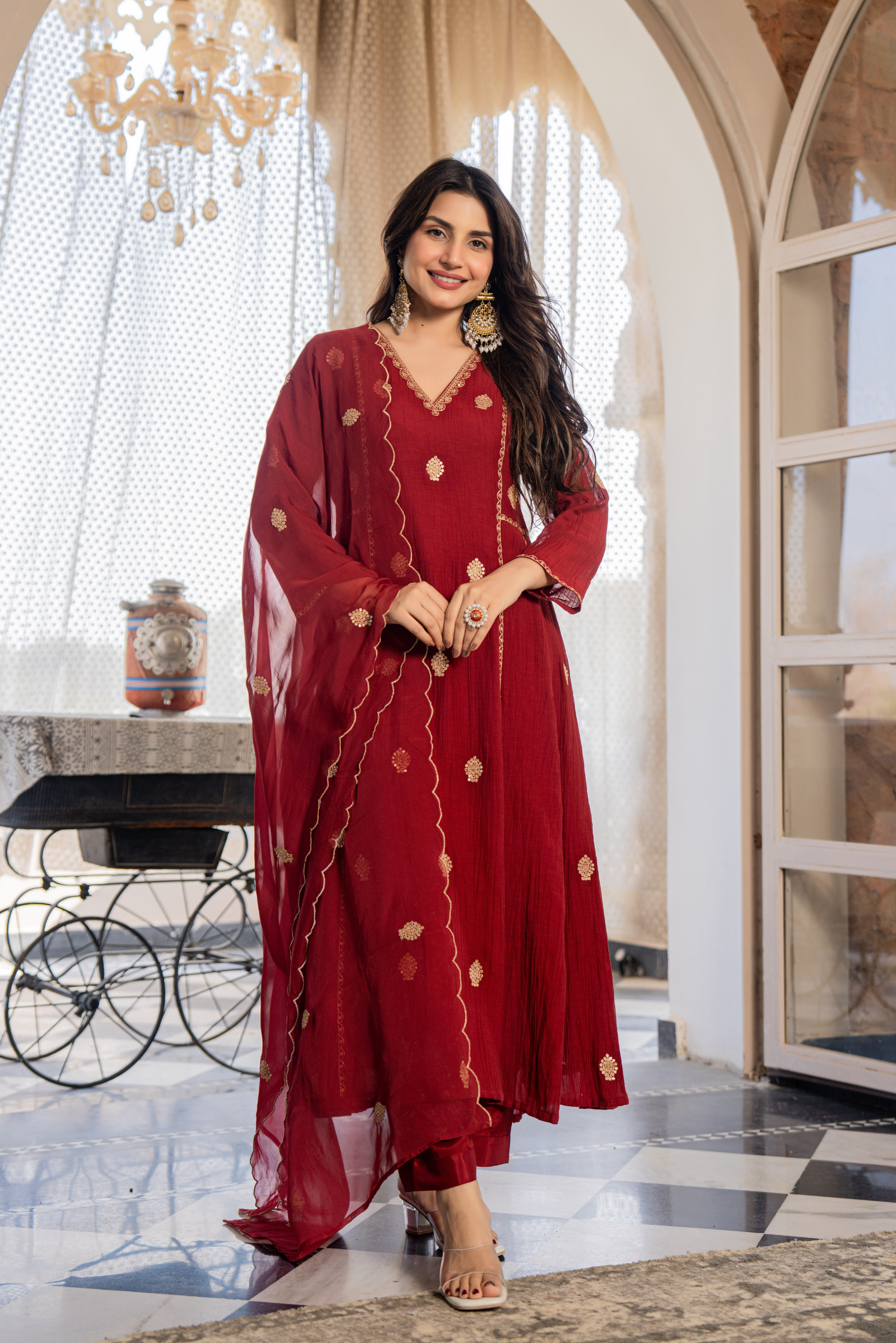 Red Festive Suit Set