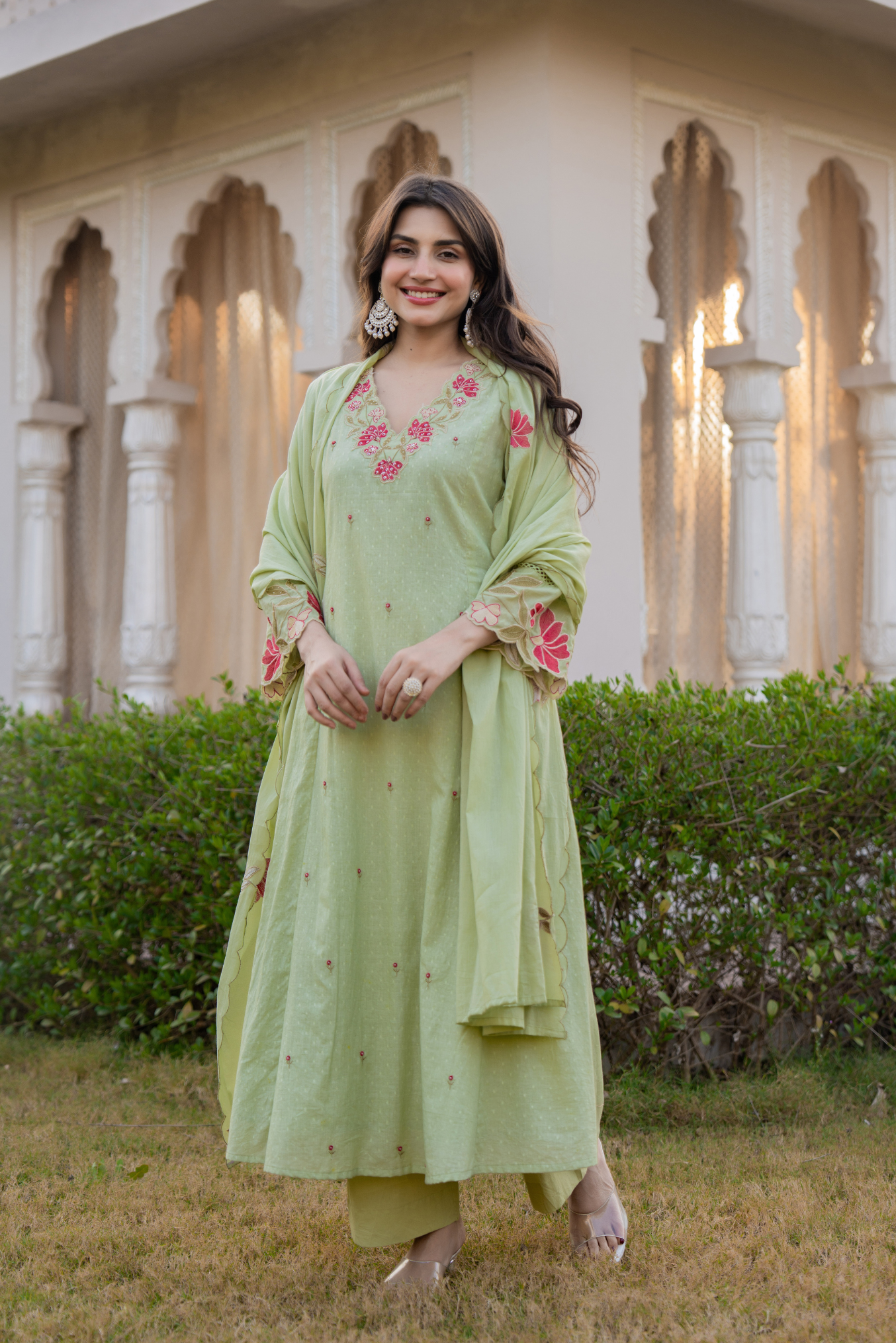 Floral Ease Cotton Dobby Suit Set