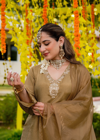 Antique Moss Gold Suit Set
