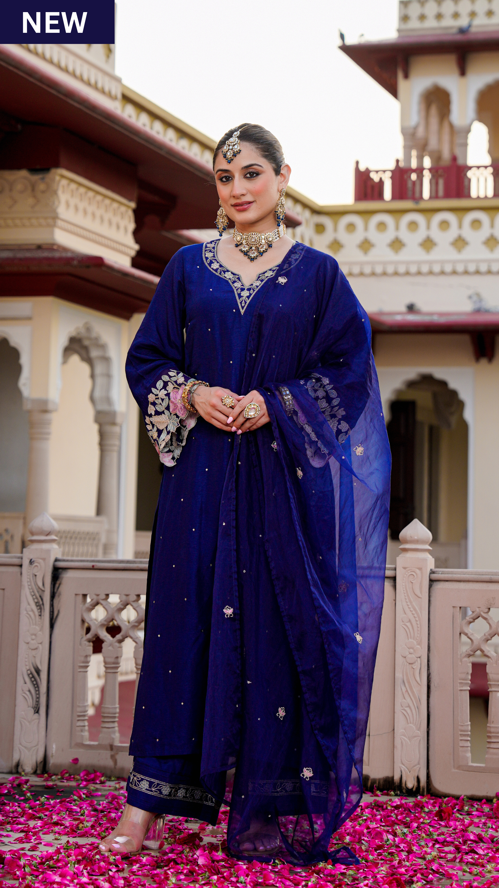 Twilight Blue Suit Set - Ethnic Wear by Aykaa